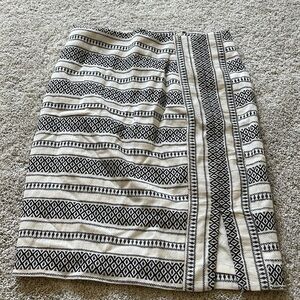 Loft striped pencil skirt
